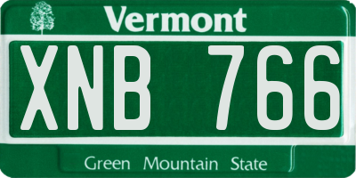 VT license plate XNB766