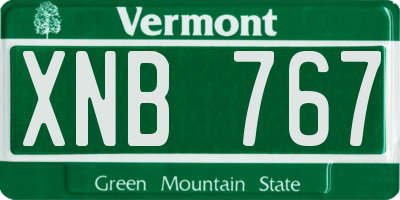 VT license plate XNB767