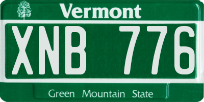 VT license plate XNB776