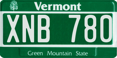 VT license plate XNB780