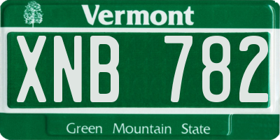 VT license plate XNB782