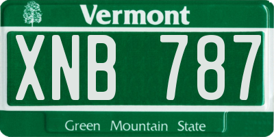 VT license plate XNB787