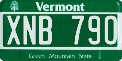 VT license plate XNB790