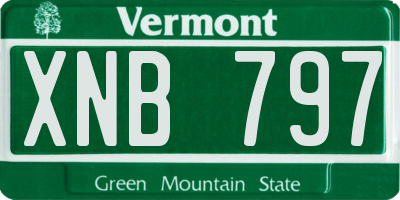 VT license plate XNB797