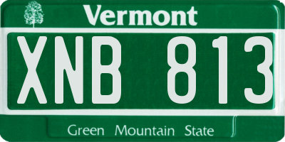 VT license plate XNB813