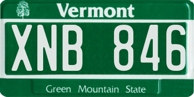 VT license plate XNB846