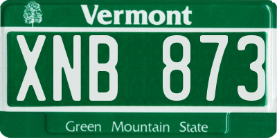 VT license plate XNB873