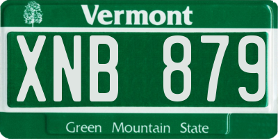 VT license plate XNB879