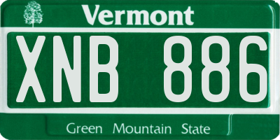 VT license plate XNB886