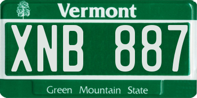 VT license plate XNB887
