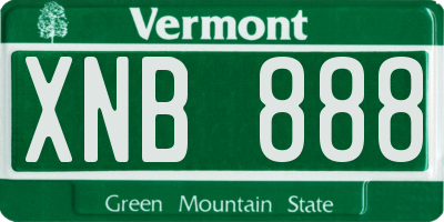 VT license plate XNB888