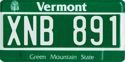 VT license plate XNB891