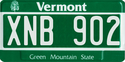 VT license plate XNB902