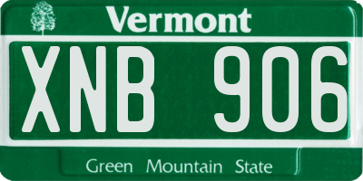 VT license plate XNB906
