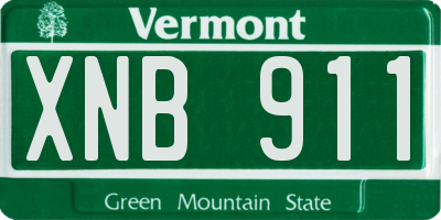 VT license plate XNB911