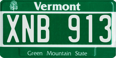 VT license plate XNB913