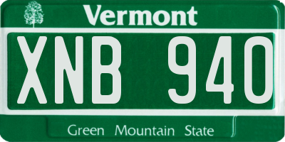 VT license plate XNB940