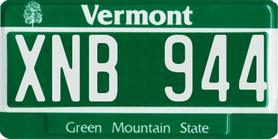 VT license plate XNB944