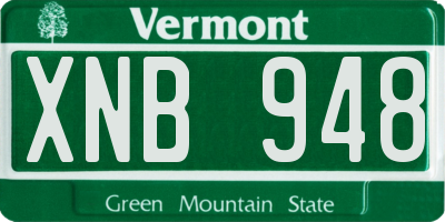 VT license plate XNB948