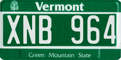 VT license plate XNB964