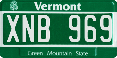VT license plate XNB969