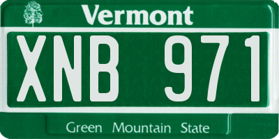VT license plate XNB971