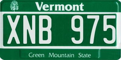 VT license plate XNB975