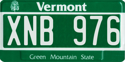 VT license plate XNB976