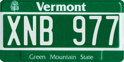 VT license plate XNB977