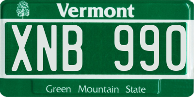 VT license plate XNB990