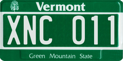 VT license plate XNC011