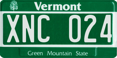 VT license plate XNC024
