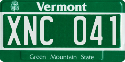 VT license plate XNC041