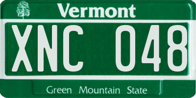 VT license plate XNC048