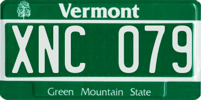 VT license plate XNC079