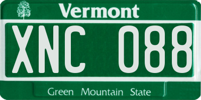VT license plate XNC088