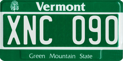 VT license plate XNC090