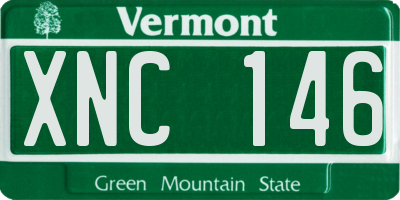 VT license plate XNC146