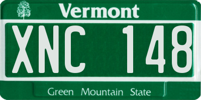 VT license plate XNC148