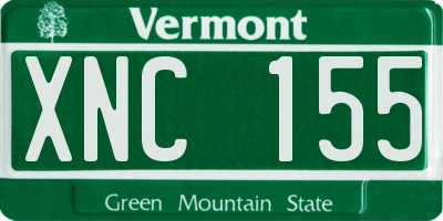 VT license plate XNC155