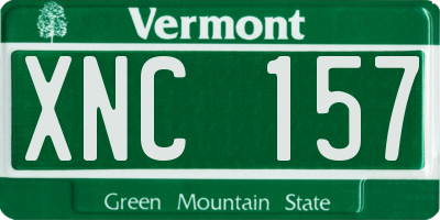 VT license plate XNC157