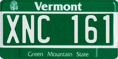 VT license plate XNC161