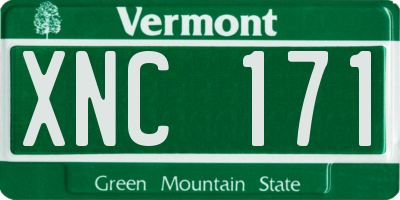 VT license plate XNC171