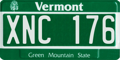 VT license plate XNC176