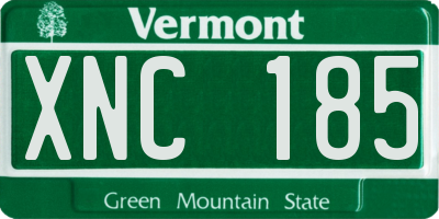 VT license plate XNC185