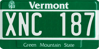 VT license plate XNC187