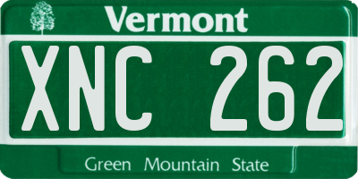 VT license plate XNC262
