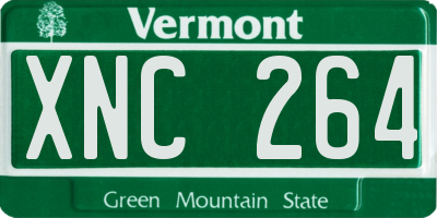 VT license plate XNC264