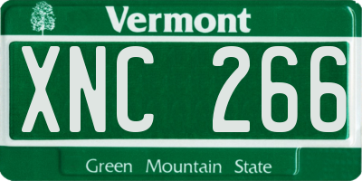 VT license plate XNC266