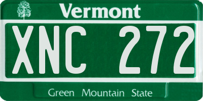 VT license plate XNC272